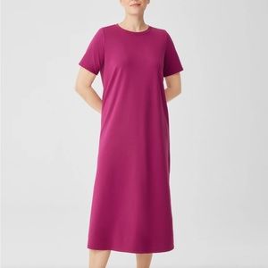 Eileen Fisher Magenta Midi Dress